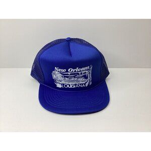 New Orleans Louisiana Mesh Trucker Hat Adjustable Blue Bayou Country Gator